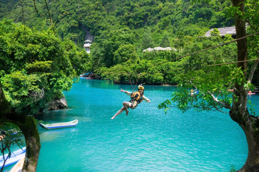 Zipline sông chày